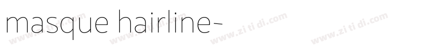 masque hairline字体转换